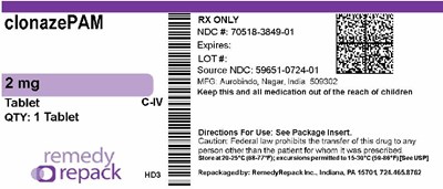 Mm2 (Clonazepam 2mg 70518 3849 01)